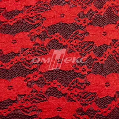 Кружевное полотно стрейч 15A61/RED, 100 гр/м2, шир.150см - купить в Улан-Удэ. Цена 1 597.08 руб.