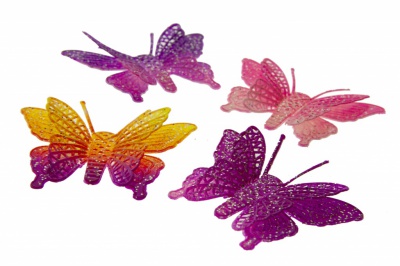 Бабочка декоративная пластиковая #12 - купить в Улан-Удэ. Цена: 7.16 руб.