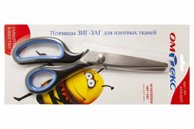 Ножницы арт.0330-6052 "ЗИГ-ЗАГ" 5 мм, для плотных тканей , 9"/ 229 мм - купить в Улан-Удэ. Цена: 733.08 руб.