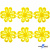 Кружево гипюр "Ромашка" 0575-1169, шир. 25 мм/уп.13,7 м, цвет 8208-жёлтый - купить в Улан-Удэ. Цена: 289.76 руб.