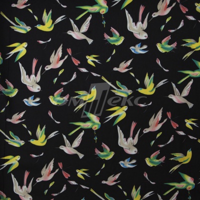 Плательная ткань "Софи" 22.1, 75 гр/м2, шир.150 см, принт птицы - купить в Улан-Удэ. Цена 241.49 руб.