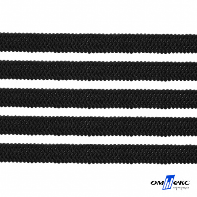 Лента эластичная вязанная (резинка) 4 мм (200+/-1 м) 400 гр/м2 черная бобина "ОМТЕКС" - купить в Улан-Удэ. Цена: 1.78 руб.