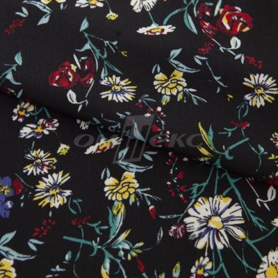Плательная ткань "Фламенко" 6.2, 80 гр/м2, шир.150 см, принт растительный - купить в Улан-Удэ. Цена 239.03 руб.
