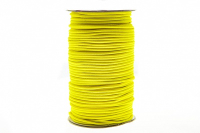 0370-1301-Шнур эластичный 3 мм, (уп.100+/-1м), цв.110 - желтый - купить в Улан-Удэ. Цена: 459.62 руб.