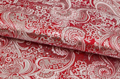 Ткань костюмная жаккард, 135 гр/м2, шир.150см, цвет красный№3 - купить в Улан-Удэ. Цена 441.94 руб.