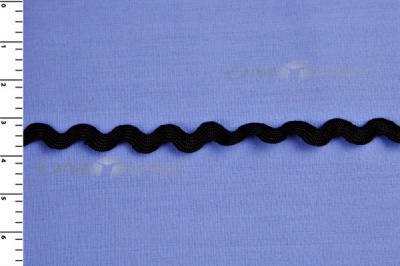 Тесьма плетеная "Вьюнчик"/черный - купить в Улан-Удэ. Цена: 48.11 руб.