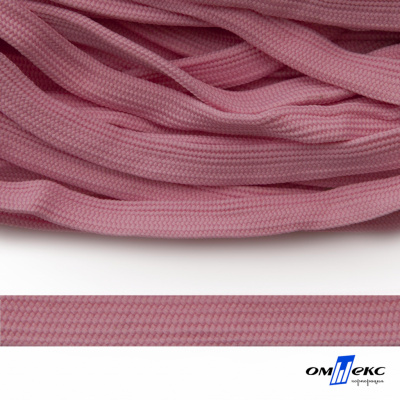 Шнур плетеный (плоский) d-12 мм, (уп.90+/-1м), 100% полиэстер, цв.256 - розовый - купить в Улан-Удэ. Цена: 8.62 руб.