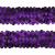 Тесьма с пайетками 12, шир. 30 мм/уп. 25+/-1 м, цвет фиолет - купить в Улан-Удэ. Цена: 1 087.39 руб.