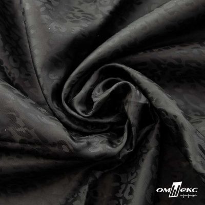 Ткань подкладочная Жаккард YP1416707, 90(+/-5) г/м2, шир.145 см, черный - купить в Улан-Удэ. Цена 241.46 руб.