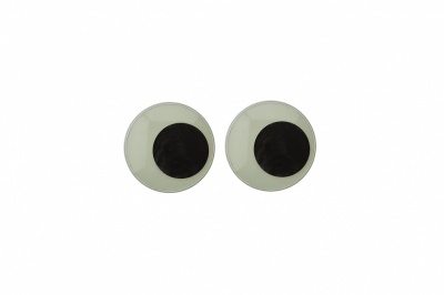 Глазки для игрушек, круглые, с бегающими зрачками, 8 мм/упак.100+/-2 шт, цв. -черно-белые - купить в Улан-Удэ. Цена: 28.86 руб.