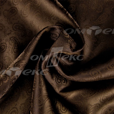Ткань подкладочная жаккард Р14098, 19-1217/коричневый, 85 г/м2, шир. 150 см, 230T - купить в Улан-Удэ. Цена 168.15 руб.