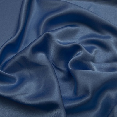 Поли креп-сатин 16-4132, 125 (+/-5) гр/м2, шир.150см, цвет голубой - купить в Улан-Удэ. Цена 155.57 руб.
