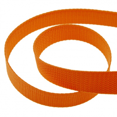 Стропа текстильная, шир. 25 мм (в нам. 50+/-1 ярд), цвет оранжевый - купить в Улан-Удэ. Цена: 409.94 руб.