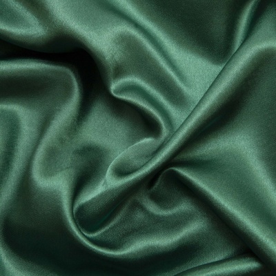 Поли креп-сатин 19-5420, 125 (+/-5) гр/м2, шир.150см, цвет зелёный - купить в Улан-Удэ. Цена 155.57 руб.