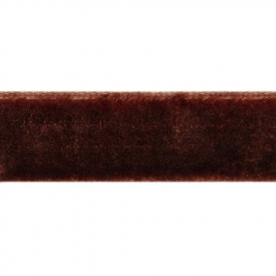 Лента бархатная нейлон, шир.12 мм, (упак. 45,7м), цв.120-шоколад - купить в Улан-Удэ. Цена: 392 руб.