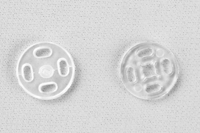 Кнопки пришивные пластиковые 11,5 мм, блистер 24шт, цв.-прозрачные - купить в Улан-Удэ. Цена: 59.44 руб.