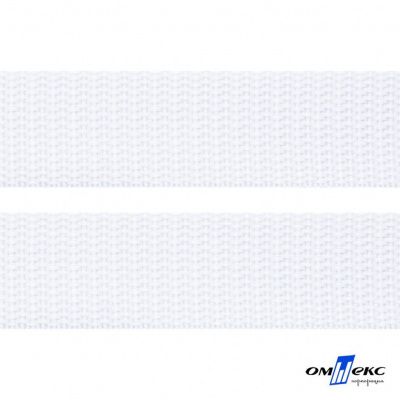 Белый- цв.501-Текстильная лента-стропа 550 гр/м2 ,100% пэ шир.30 мм (боб.50+/-1 м) - купить в Улан-Удэ. Цена: 475.36 руб.