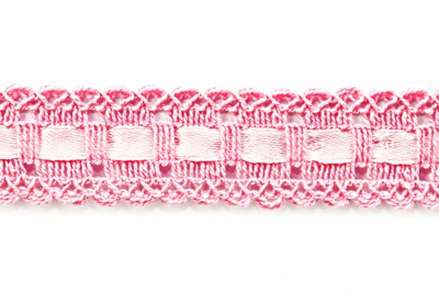 Тесьма кружевная 0621-1605, шир. 25 мм/уп. 20+/-1 м, цвет 096-розовый - купить в Улан-Удэ. Цена: 400.25 руб.